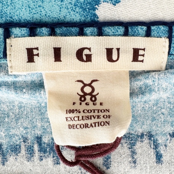 NWT 4 Figue Ikat Stripe Navy Napkins - Picture 8 of 10